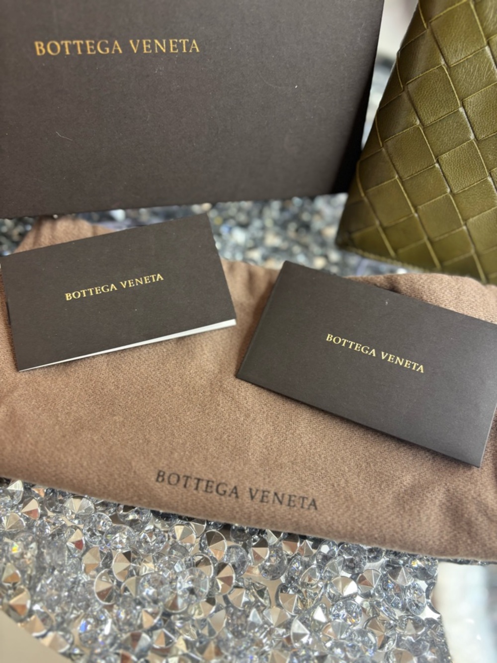 Bottega Veneta Olive Green Intrecciato Leather Snap Wallet - Picture 7 of 17